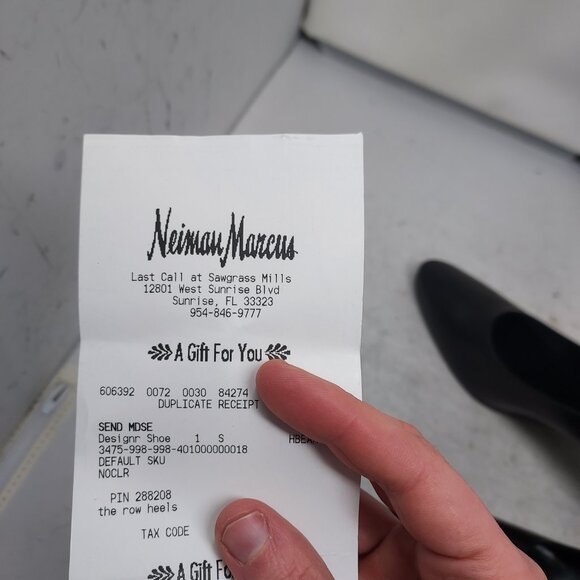 The Row Charlotte Leather Black Heel Pump Shoe - Picture 2 of 11